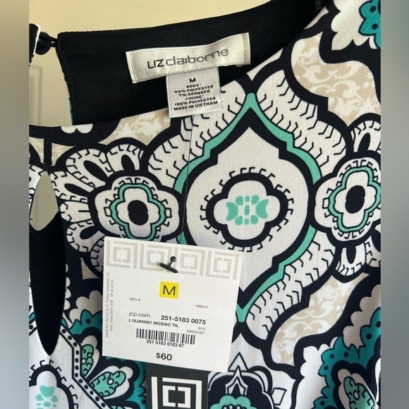 Liz Claiborne Mosiac dress New With Tags size medium - Picture 2 of 3